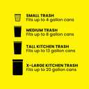 Glad ForceFlex Tall Kitchen Drawstring Trash Bags, 13 Gal, Fragrance Free, 110 Ct (Package May Vary)