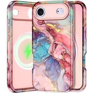 Btscase for iPhone Air Case [Compatible with Magsafe] [Military-Grade Drop Protection] Slim Anti-Scratch Smooth Touch TPU Bumper Shockproof Magnetic Phone Case for Women Girls Men, Rose Gold