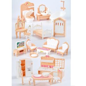 35 Pcs Dollhouse Furniture Accessories Set Mini House Furniture Small Dollhouse Miniature Furniture Play House Accessories 1:12 Tiny Kitchen Bedroom LivingRoom Bathroom Boy Girl Toddler3Y+