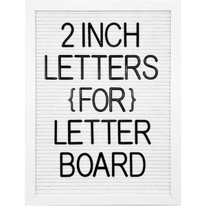 Felt Letter Board Letters Set - Pre-cut 227pcs 2 inch Tall Black Letters (No Board Included)
