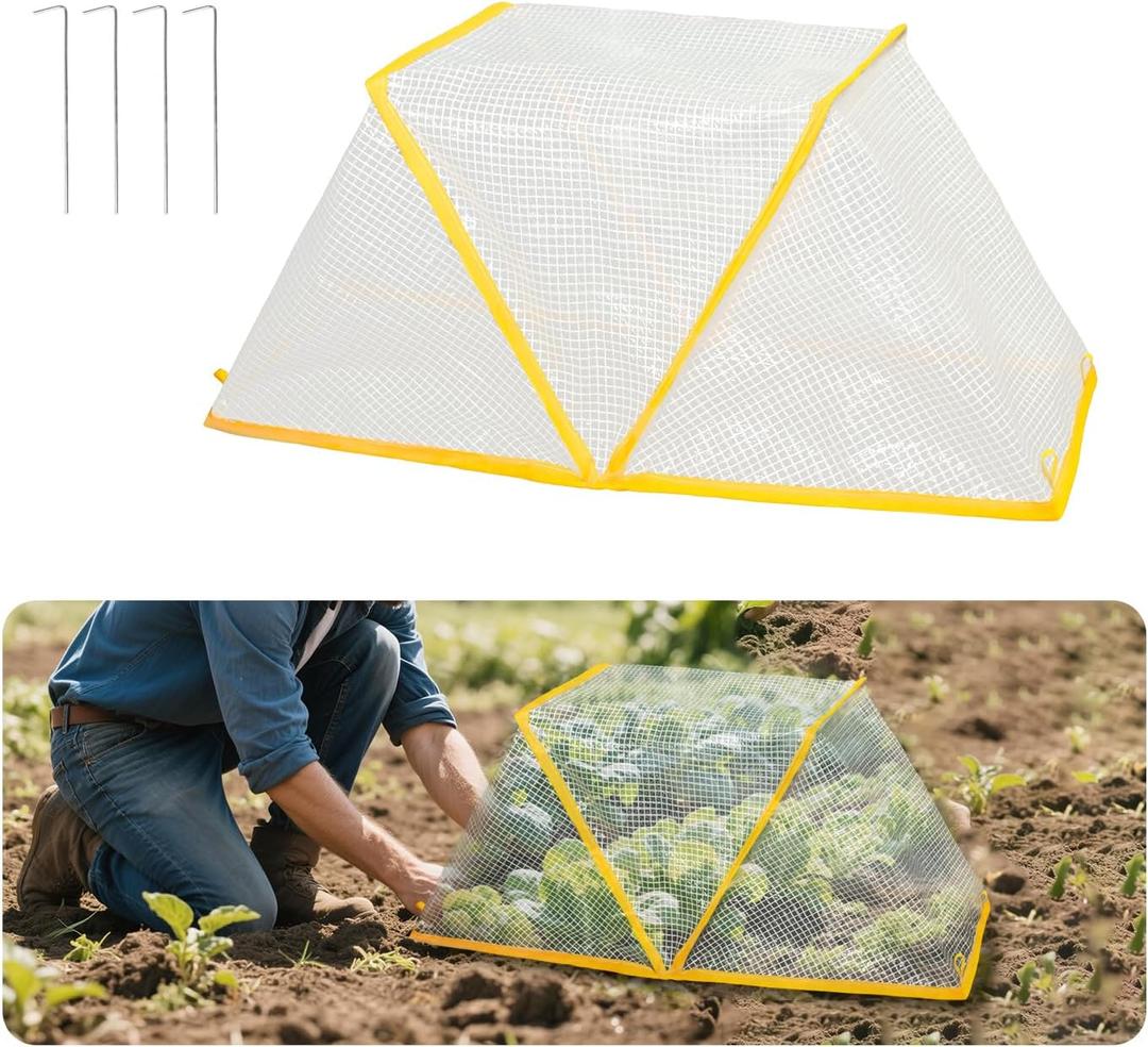 1Pcs Garden Row Accelerator Plants Cover, 32.2" X 13" X 14.1" Foldable Raised Garden Bed Cover, Vegetable Row Cover, Planting Protector,Greenhouse Cover Kit for Your Gardens(1pcs)