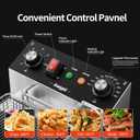 Commercial Electric Deep Fryer, Dual Tank 3400W Electric Fryer with Basket