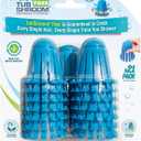 TubShroom Toss 21pk Disposable Bath Tub Drain Strainers - Hair Catcher Snare for Shower Bathtub to Prevent Clogged Drains, Traps Human and Pet Hair, One Year Supply (Blue)