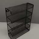 Wall Mount Portion Sauce Cup Lid Organizer 4 Compartments Iron Sauce Cup Dispenser Black Cup and Lid Holder Organizer Fits Cups Size 2 to 5.5 oz For Kitchen Counter Restaurant Coffee Bar 13x10x3.3 In