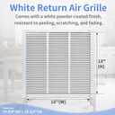 Howeall 18"W x 18"H [Duct Opening Size] Steel Return Air Grille, Air Return Vent Cover for Ceiling and Sidewall - HVAC Air Vent Covers - [Outer Dimensions: 19.75"W x 19.75"H]