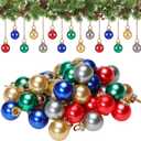 Kathfly Mini Multicolor Christmas Ball Ornaments Small Vintage Ball Ornaments for Christmas Tree Plastic Decoration for Seasonal Decor Party Holiday Indoor Wedding Decor, 0.6 Inch(80 Pcs)