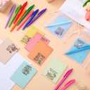 Eersida 24 Sets/48 Pcs Valentines Day Employee Appreciation Gifts Bulk Funny Animals Sticky Notes 30 Sheets of Each and 24 Pens with Organza Bags Back to School Gifts for Office Teacher Students