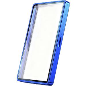 JIAONASHIJIA UV-Resistant Magnetic Metal Slab Case for PSA, BGS, CGC Graded Cards. High Alumina Glass, Multi-Point Magnetic Lock, Durable Metal Frame, Stackable Design. Blue