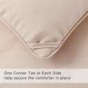 COHOME Premium King Size Comforter, All-Season Quilted Down Alternative Duvet Insert, Luxury Hotel GentleSoft Comforter with Anti-Clump Tech & 8 Tabs - Reversible - Beige 90x102 inches
