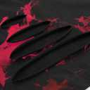 LilyCoco Women Criss Cross V Neck T Shirts Cut Out Tie Dye Short Sleeve Crop Tops Black X-Large