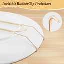 15 Pack Plate Hangers for The Wall, Invisible Heavy-Duty Stainless Steel Wire Plate Hangers for Display with 15 Pieces Hooks for Wall Decorative/ Platter/Plates/Picture (6/8/10 Inch, Gold)