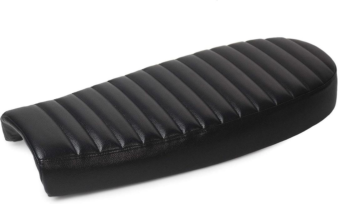 0164 Motorcycle Brat Cafe Racer Vintage Saddle Seat Black (subframe modification is required)
