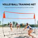 Portable Volleyball Net System Capable of preventing Sagging withThickened Poles, Height Adjustable UV-Resistant Tear-Proof Mesh and Carry Bag for Backyard, Beach and Outdoor Practice, 12ft