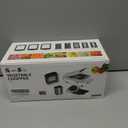 8-in-1 Vegetable Chopper with Container - Veggie Onion Salad Chopper, Mandoline Slicer, French Fry Cutter, Kitchen Gadgets with Cleaning Tools (White)