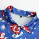 Golf Shirts for Men Dry Fit Short Sleeve Mens Golf Shirt Performance Moisture Wicking Polo Shirts Funny Golf Polo Shirts (Blue, S)