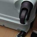 SwissGear 7366 Signature Hardside Expandable Luggage with Spinner Wheels, TSA Lock, Cup-Holder, Clearly Aqua, 3-Piece Set (19/23/27)