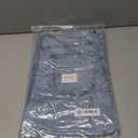 Women's Wide Leg Jeans Low Waisted Strechy Baggy Loose Boyfriend Denim Pants (L)