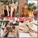 12 Pcs Curly Christmas Tree Picks Velvet Curl Decoration Spiral Curly Tree Topper Ornaments DIY Crafts for Wreath Fireplaces Vase Filler Holiday Ornament, 12 Inch(Brown, Green, Milky White)