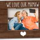 Mamaw Gifts Picture Frame 5x7, Grandma Grandmother Wooden Photo Frame for Desk Display, Gifts for Grandma Mothers Day from Grandkids, We Love Our Mamaw Picture Frames for Home Room Decor