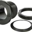 LIFEGARD Aquatics Standard Threaded Bulkhead Kit for Fish Aquariums  High-Impact Resistant PVC  Includes Bulkhead Fitting, Gasket, Lock Nut  Jet Black  2 Inch