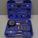 Orion Motor Tech Fuel Pressure Test Kit, Fuel Pressure Tester with 0-140 psi Fuel Pressure Gauge Hoses Adapters, Heavy-Duty Fuel Pressure Gauge Kit Gasoline Car Truck Motorcycle Diagnostic Tool