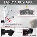 Shower Head Holder Adjustable Handheld Shower Head Bracket Adhesive Shower Wall Mount Holder Brass Shower Wand Holder Oil-Rubbed Bronze, Glue Installation