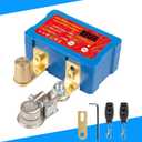 Battery Kill Switch for Car - Remote Battery Disconnect Switch 12V/24V 140A with LED Voltage Display | Anti-Theft & Battery Drain Protection | Compact Design for Vehicles Battery Up to 100AH