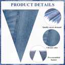 HESTYA 5 Pack 49 Ft Denim Pennant Banner, Blue Jean Theme Triangle Garland, Cowboy Western Party Decorations, Rustic Farmhouse Bunting for Baby Shower, Birthday, Graduation, Country Festival Supplies