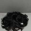 Short Straight Black Wigs for Men Natural Synthetic Halloween Replacement Hair Wig, 9 x 8 x 1.5 inches