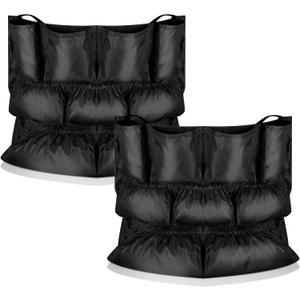 Frienda 2 Pcs Trash Can Caddy Bag Cleaning Caddy Bag for Garbage Bins Trash Holder Cart Garbage Bin Storage Organizer, Fits 32-50 Gallon Can, Janitorial Storage Cleaning Supplies (Black)