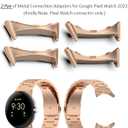 (4 Pack) Watch Band Adapter Compatible for Google Pixel Watch 2 Connector, 20mm Stainless Steel Metal Replaceable Connection Adapter for Google Pixel Watch 2 2023/Pixel Wacth 2022, Rose Gold