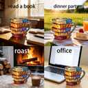 Painted Book Mug 3D Novelty Coffee Mugs for Book Lover Gifts for Women Unique Coffee Mugs 13 Oz Cool Funny Bookish Cute Tumblers Books Worm Readers Writers Librarian Gifts Women
