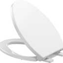 Toilet Seat Cover,Elongated Toilet Seat with Quick-Release Design, Fits 19 Inch Toilets, Durable PP Material, Comfortable and Stylish for Modern Bathrooms, White