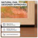 Homeforia 24x36 Natural Oak Poster Frame, High-End Wood, 20x30 Mat, Glass