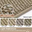 BEQHAUSE Dirt Trapper Door Mat 20" x 48", Non-Slip Washable Doormats Entrance Mat, Dirt Resistant and Absorbent Welcome Mat, Low Profile Floor Mats for Front Back Door and Entryway, Light Beige