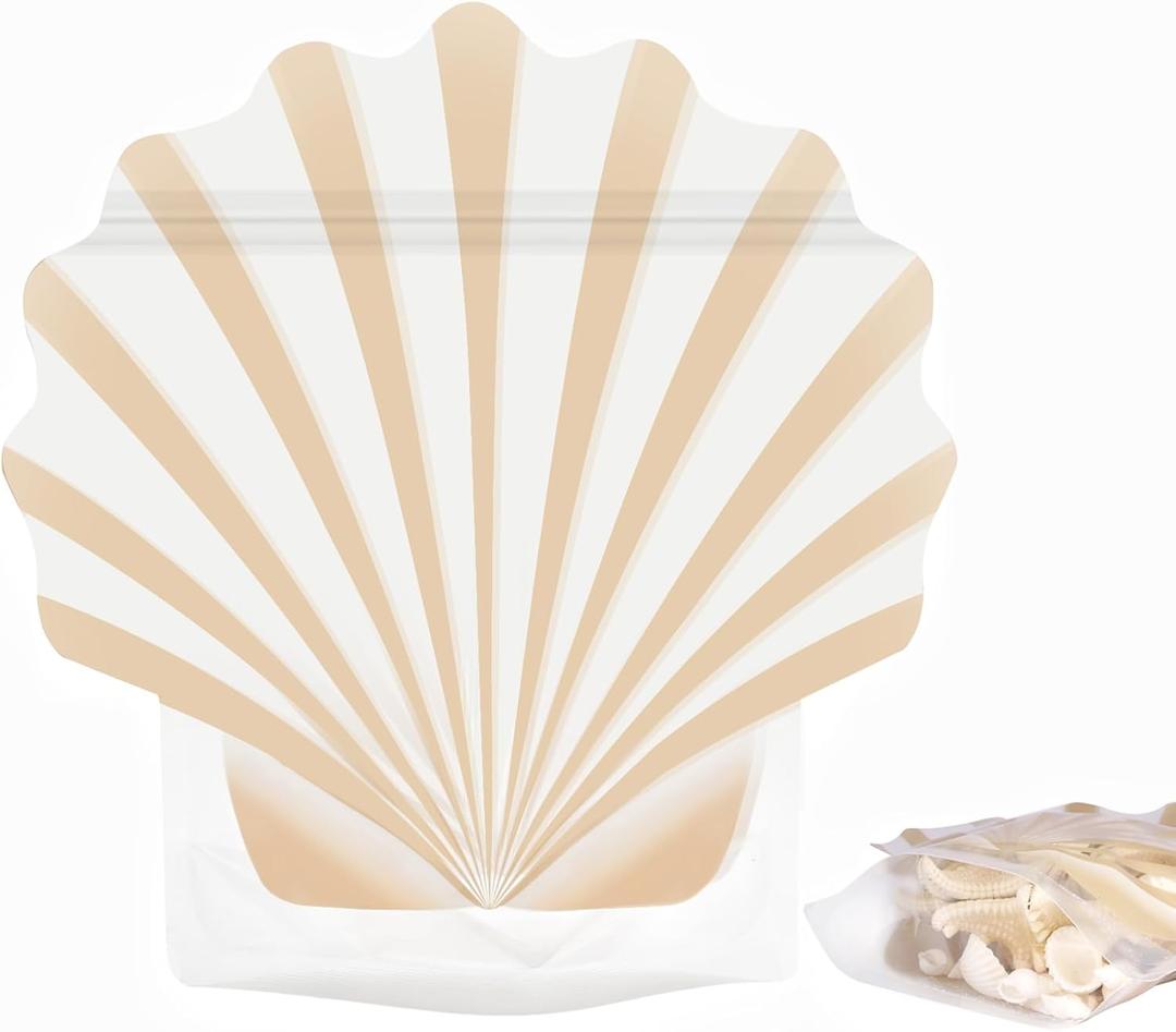 Luvlewen 20pcs Seashell Bags, Hangover Recovery Kit Bags, Beach Party Favor Bags