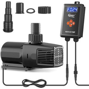 hygger 24V DC Adjustable Aquarium Water Pump & Wavemaker,30dB Quiet Return Pump,10-Speed Flow Control, Dry Run Anti-Block Protection for Freshwater Saltwater Ponds Fountains (92W,3170GPH/12000LPH)