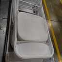 5 Pk. Stackable Wedding Party Event Chairs 400 lb. Capacity Premium White Plastic Folding Chair