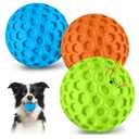 havit Indestructible Squeaky Dog Balls for Aggressive Chewers, Interactive Dog Toys to Keep Them Busy, Rubber Dog Chew Toy for Large Medium Breeds, Outdoor Waterproof (2 Colors)