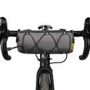 Rhinowalk Bike Handlebar Bag, Bicycle Front Bag Frame Storage Roll Bag Mountain Road Bikes Commuter Shoulder Bag Professional Cycling Accessories (Grey)