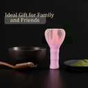 Resin Matcha Whisk Traditional Japanese Chasen Matcha Tea Whisk Gifts for Tea Lovers Reusable Plastic Matcha Whisk for Authentic Tea Preparation (Pink)