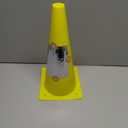 13" Tall Indoor Dog Pee Post with 6pcs Pet Guide Patch, Small Medium Large Dogs All Love to Pee on It, Used on Disposable Dog Pee Pads&Trays, Stable Easy to Clean Traffic Cone Shaped Pet Toilet Yellow