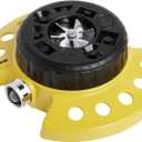 Dramm ColorStorm 9-Pattern Premium Turret Sprinkler With Heavy Duty Metal Base - Yellow #15023