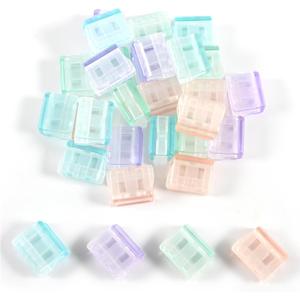 Colorful Push Binder Clips - Transparent Stackable 0.8" 20pcs Reusable Paper Clamps for Damage-Free Document Organization, Filing, and Storage