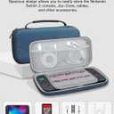 EFFIFLOW Slim Carrying Case Compatible with Switch 2 (2025), Portable Hard Protective Travel Case with 10 Game Slots & Accessory Pocket, Storage Bag for Switch 2 Console & Accessories (Denim Blue)