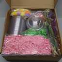 Zesua Valentines Day Gifts for Kids - 24 Pack Valentines Day Stationery Gift with Crazy Straws Cards Stickers Erasers Stampers Sharpener Cups Classroom Prize School Exchange Boys Girls Party Favors