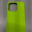 Oakxco Silicone Case for iPhone 16 Pro Case Magnetic, Compatible with Magsafe Wireless Charging, Slim Thin Soft Rubber, Girly Cute Bright Hard Mag Safe Cover for Women, Fluorescent Neon Green Lime