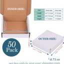 Small Shipping Boxes 4x4x1, Set of 50, White Corrugated Cardboard Box (YD441-50W)