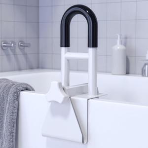 Bathtub Safety Rail: Shower Grab Bar Handle for Seniors, Elderly, and Disabled, Fits 3.1 to 6.7 Inch Tub Walls, Bathroom Safety Bars with Non-Slip Grip, Supports 300 lbs