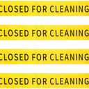 4 Pcs Restroom Closed for Cleaning Sign with Magnetic Ends Magnetic Bathroom Cleaning Sign Cleaning Banner for Door Cleaning In Progress Sign 423.5 In